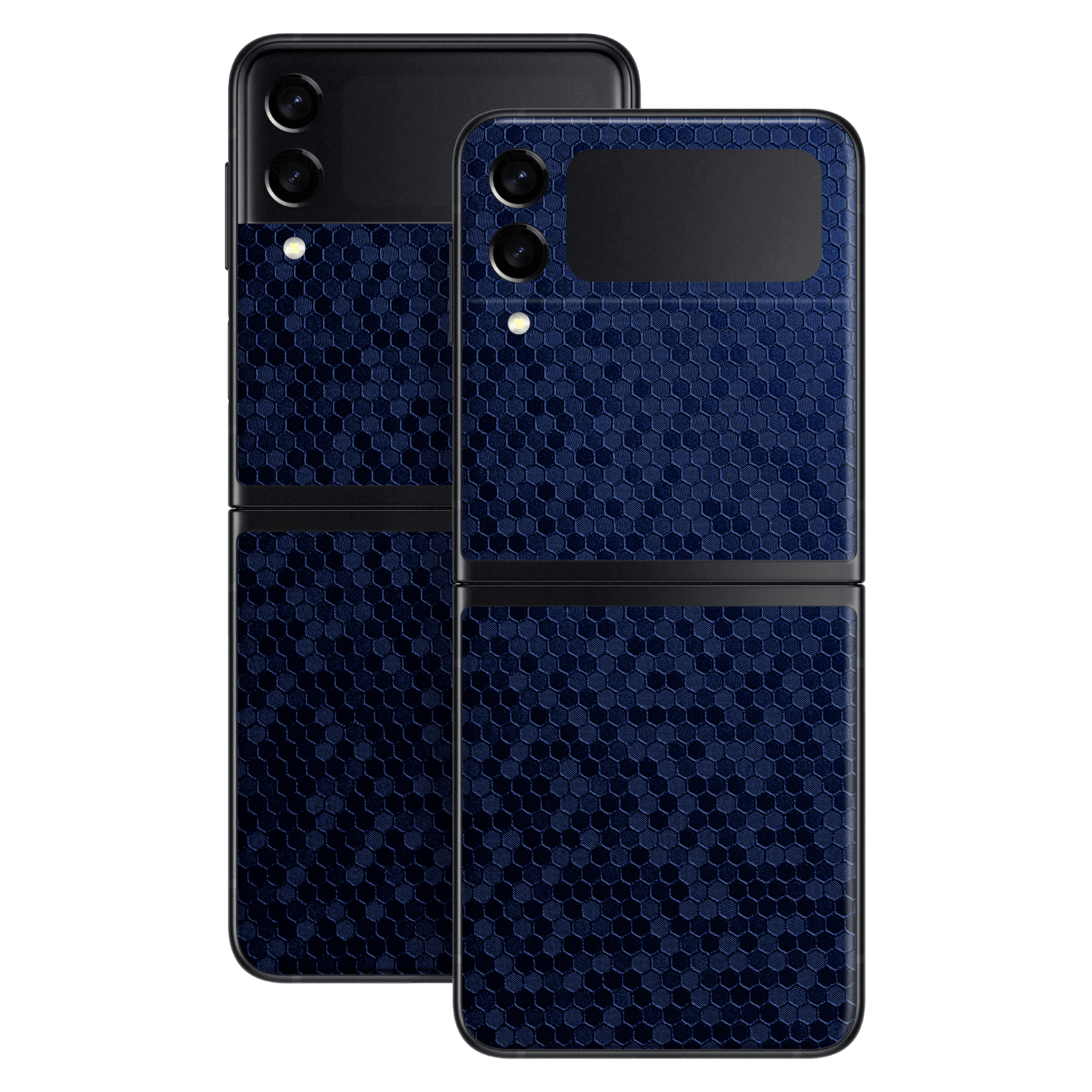 Samsung Galaxy Z Flip 3 Navy Blue Honeycomb Skin Wrap 4592