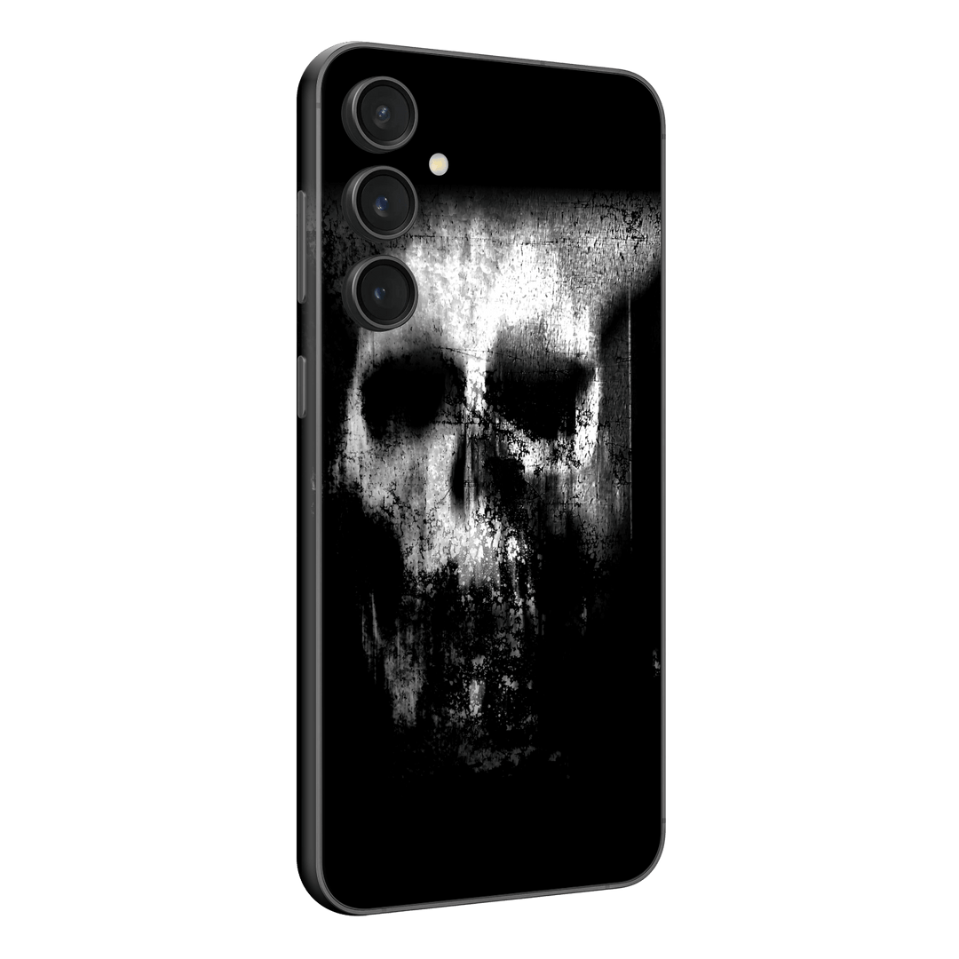 Samsung Galaxy S23 (FE) Print Printed Custom SIGNATURE Horror Black & White SKULL Skin, Wrap, Decal, Protector, Cover by EasySkinz | EasySkinz.com