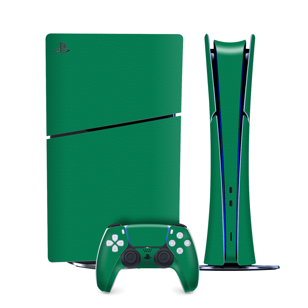 PS5 SLIM DIGITAL EDITION (PlayStation 5 SLIM) Luxuria Veronese Green 3D Textured Skin Wrap Sticker Decal Cover Protector by QSKINZ | qskinz.com