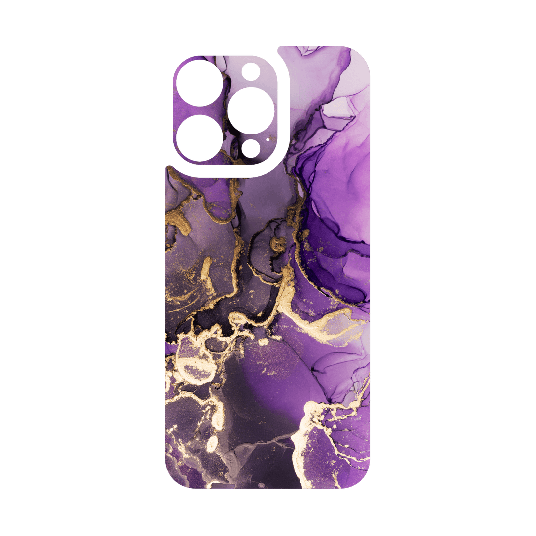 iPhone 16 PRO Qcaze - SIGNATURE AGATE GEODE Purple-Gold (Case + Skin Kit)
