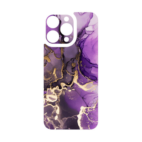 iPhone 16 PRO Qcaze - SIGNATURE AGATE GEODE Purple-Gold (Case + Skin Kit)