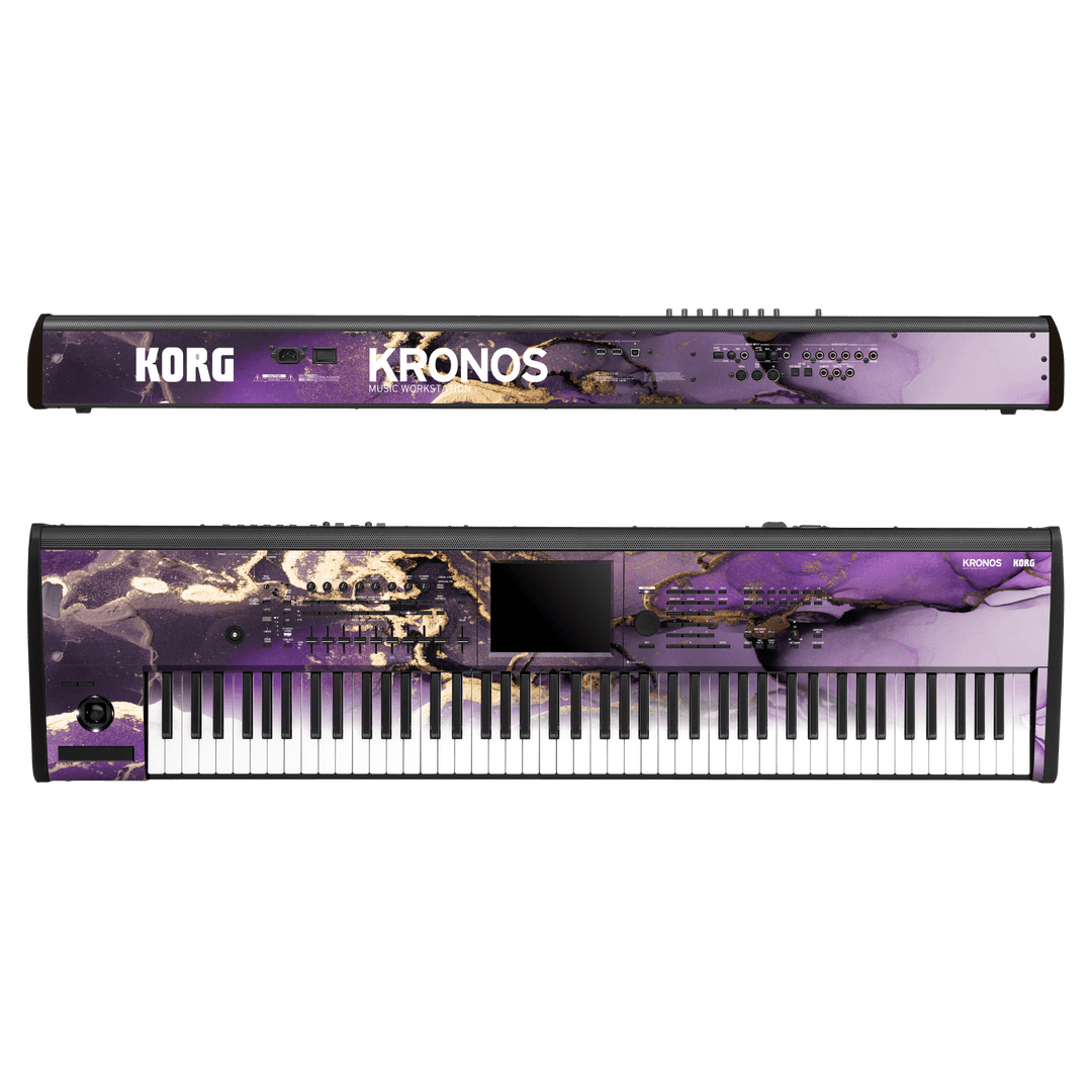 KORG Kronos 2 Music Workstation (88 keys) SIGNATURE AGATE GEODE Royal Green-Gold Skin