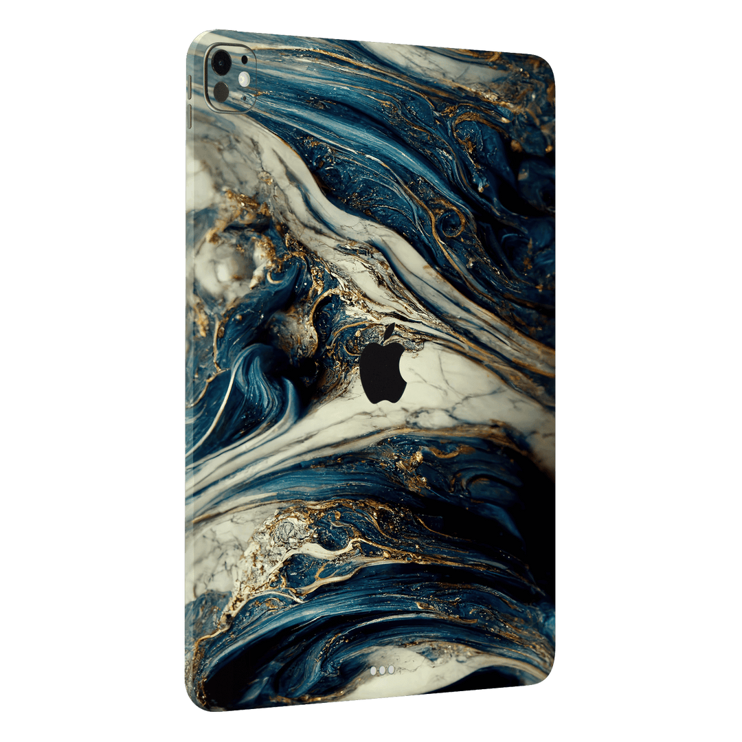 iPad PRO 13" (M4) Printed Custom SIGNATURE Agate Geode Naia Ocean Blue Stone Skin Wrap Sticker Decal Cover Protector by QSKINZ | qskinz.com