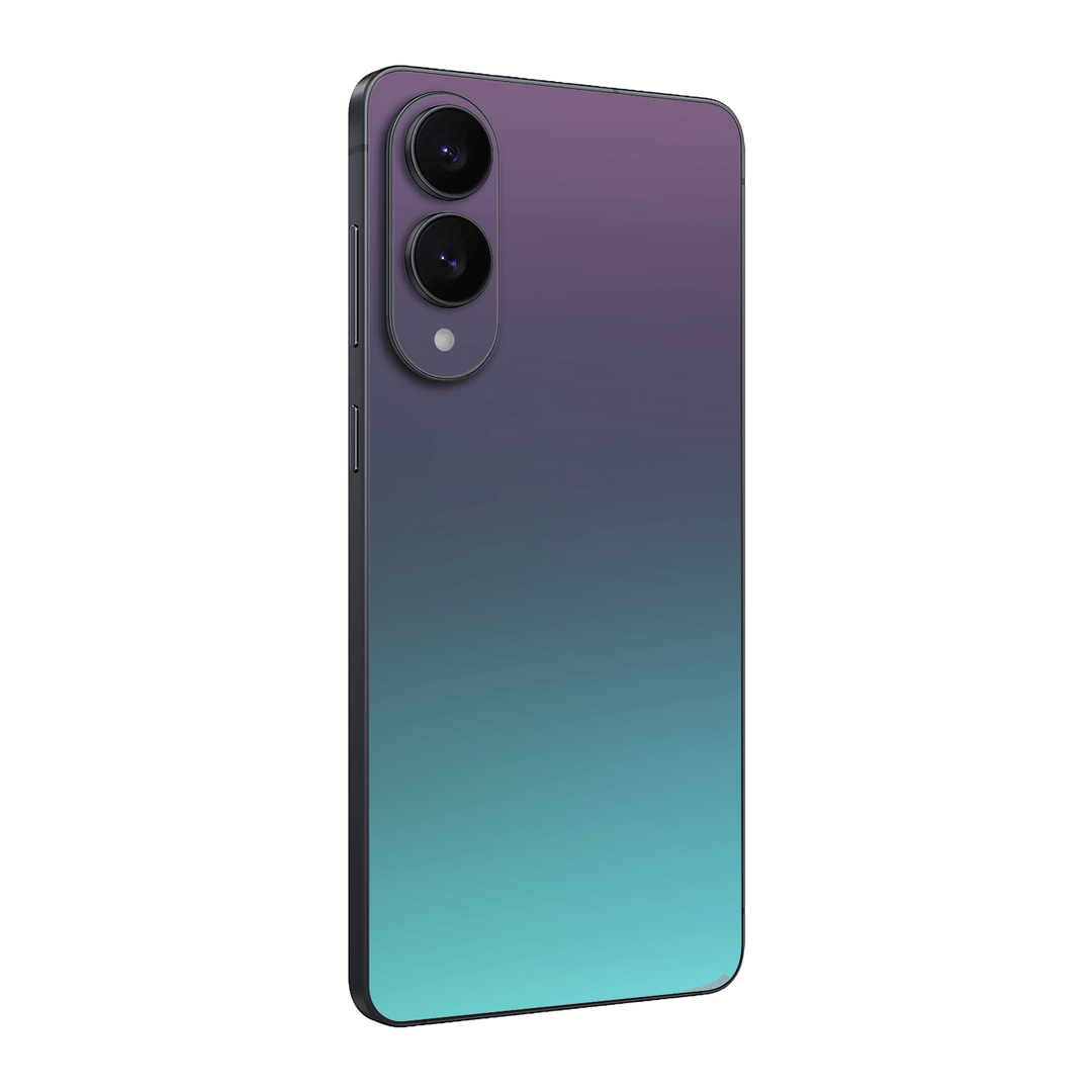 Samsung Galaxy S25 EDGE Chameleon Turquoise-Lavender Lilac Colour-changing Metallic Skin Wrap Sticker Decal Cover Protector by QSKINZ | qskinz.com
