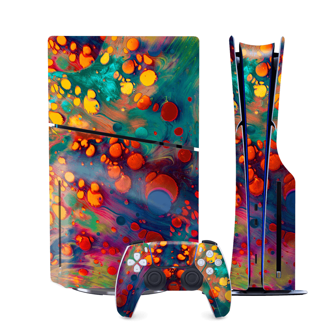 PS5 SLIM DISC EDITION (PlayStation 5 SLIM) Print Printed Custom SIGNATURE Abstract Art Impression Skin Wrap Sticker Decal Cover Protector by QSKINZ | qskinz.com
