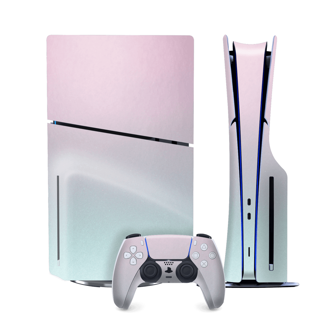 PS5 SLIM DISC EDITION (PlayStation 5 SLIM) Chameleon Amethyst Colour-changing Metallic Skin Wrap Sticker Decal Cover Protector by QSKINZ | qskinz.com