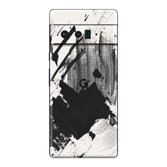 Google Pixel 6 PRO Print Printed Custom SIGNATURE Black and White Madness Skin Wrap Sticker Decal Cover Protector by EasySkinz | EasySkinz.com