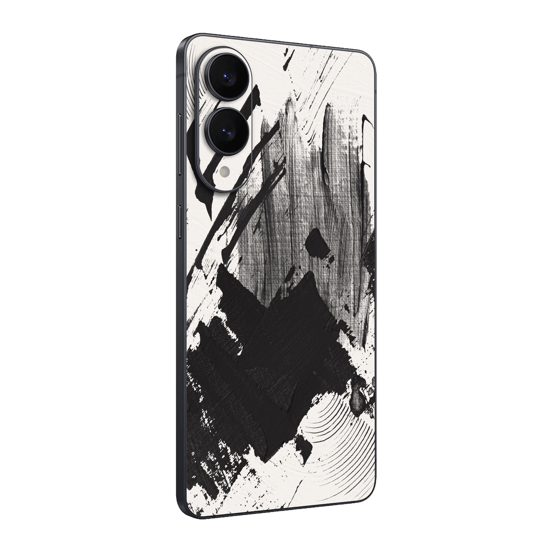 Samsung Galaxy S25 EDGE Print Printed Custom SIGNATURE Black and White Madness Skin Wrap Sticker Decal Cover Protector by QSKINZ | qskinz.com
