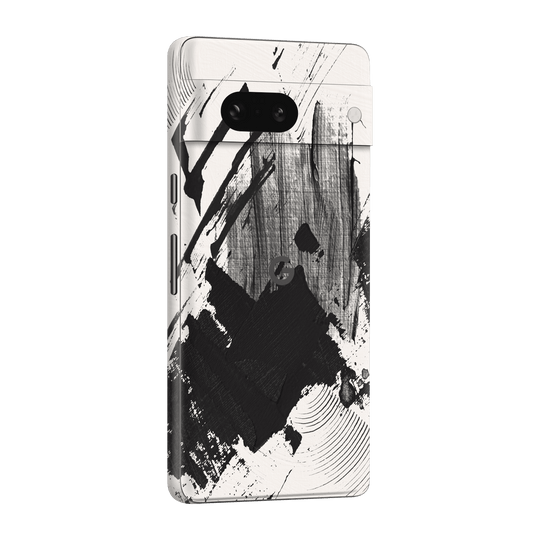 Google Pixel 7a (2023) Print Printed Custom SIGNATURE Black and White Madness Skin Wrap Sticker Decal Cover Protector by EasySkinz | EasySkinz.com