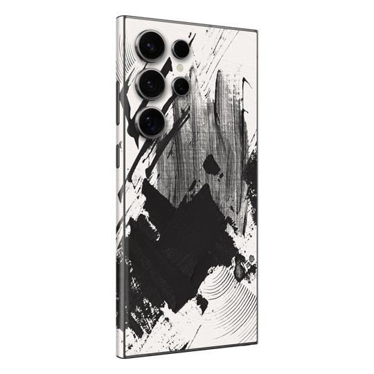 Samsung Galaxy S24 ULTRA Print Printed Custom SIGNATURE Black and White Madness Skin Wrap Sticker Decal Cover Protector by EasySkinz | EasySkinz.com