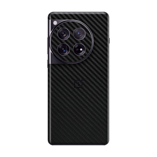 OnePlus 12 Black 3D Textured Carbon Fibre Fiber Skin Wrap Sticker Decal Cover Protector by QSKINZ | qskinz.com