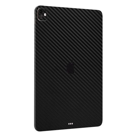 iPad Pro 11” (M4) Black 3D Textured Carbon Fibre Fiber Skin Wrap Sticker Decal Cover Protector by QSKINZ | qskinz.com