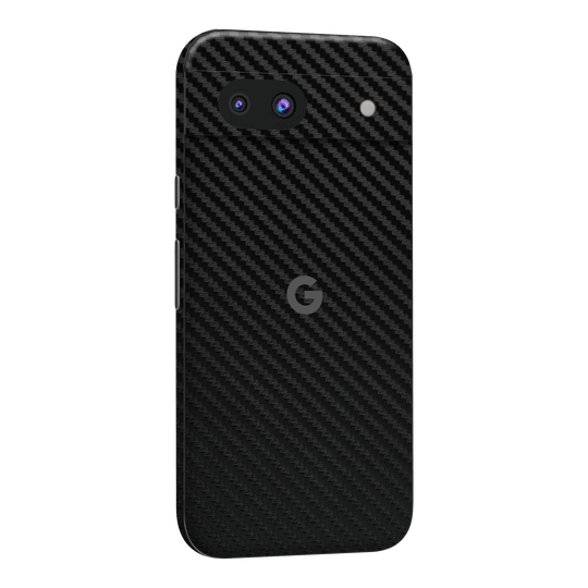 Google Pixel 8a Black 3D Textured Carbon Fibre Fiber Skin Wrap Sticker Decal Cover Protector by QSKINZ | qskinz.com