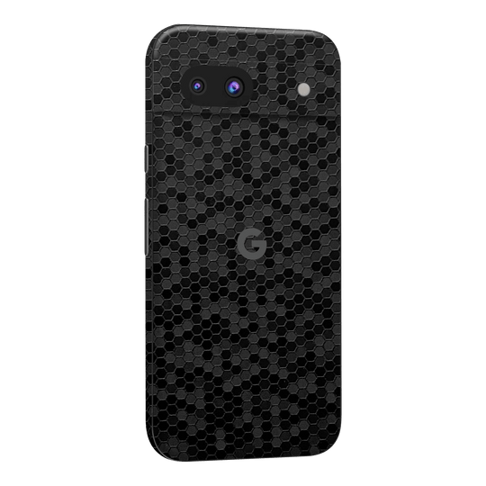 Google Pixel 8a Luxuria Black Honeycomb 3D Textured Skin Wrap Sticker Decal Cover Protector by QSKINZ | qskinz.com