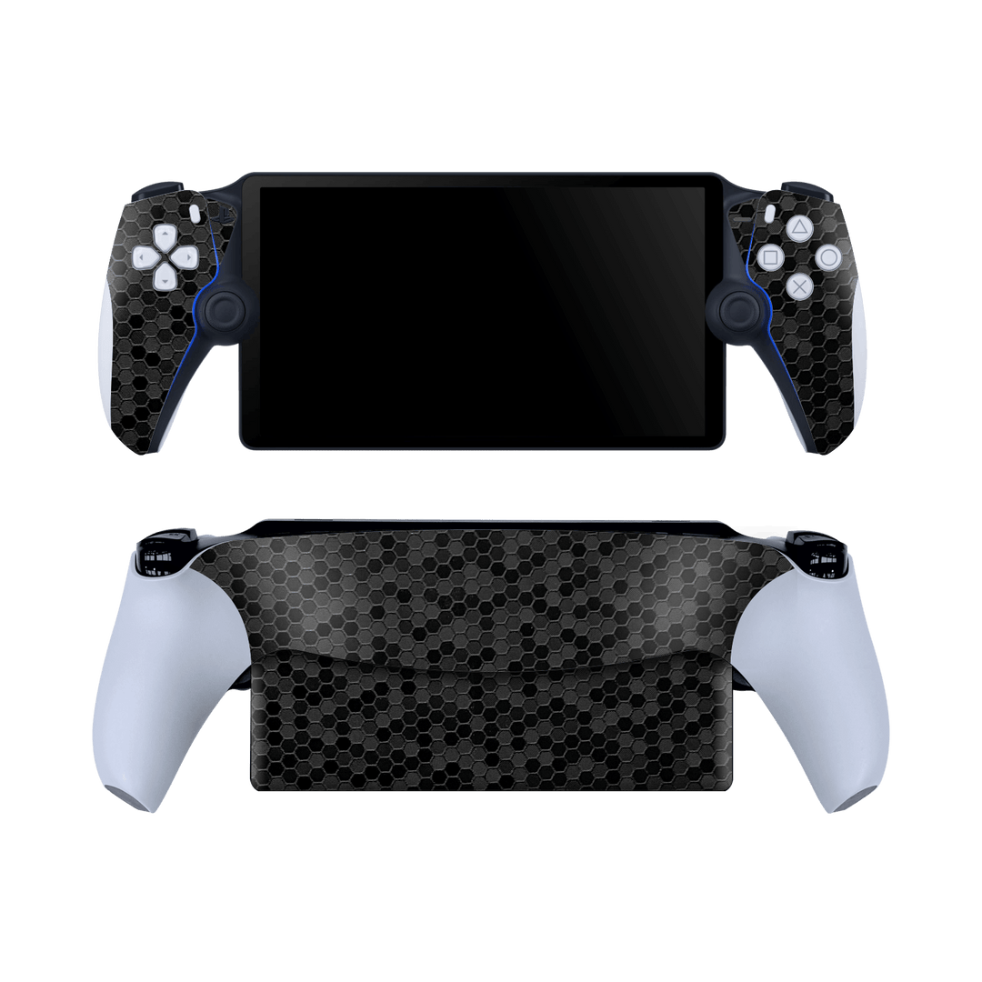 PlayStation PORTAL Luxuria Black Honeycomb 3D Textured Skin Wrap Sticker Decal Cover Protector by QSKINZ | qskinz.com