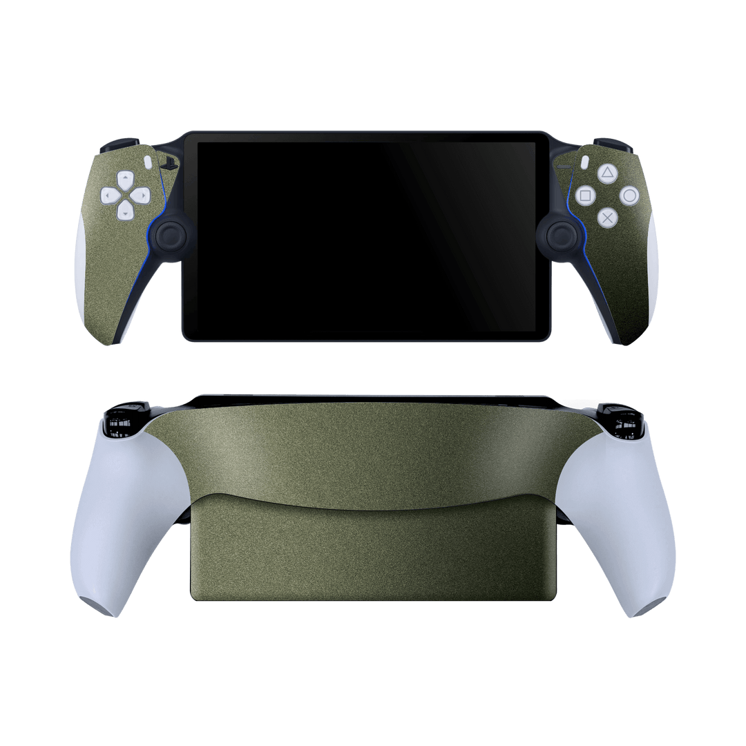 PlayStation PORTAL Military Green Metallic Skin Wrap Sticker Decal Cover Protector by QSKINZ | qskinz.com