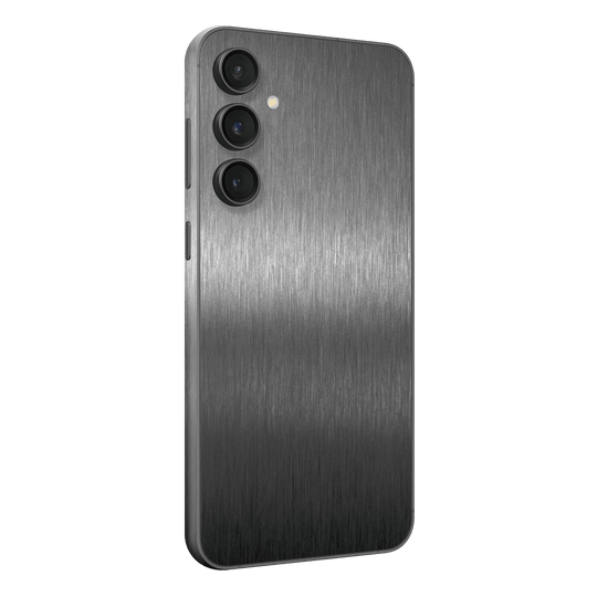 Samsung Galaxy S23 (FE) Brushed Metal Titanium Metallic Skin Wrap Sticker Decal Cover Protector by EasySkinz | EasySkinz.com