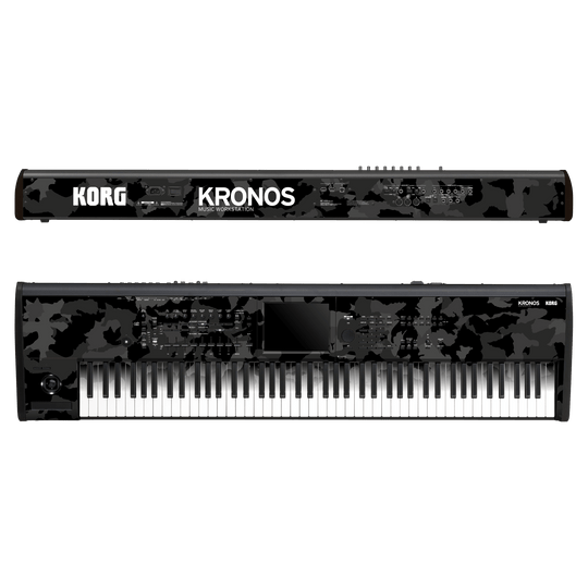 Korg Kronos 2 Music Workstation (88 keys) Print Printed Custom SIGNATURE Camouflage Camo DARK SLATE Skin Wrap Sticker Decal Cover Protector by Keyskinz & Jordan Rudess | qskinz.com
 