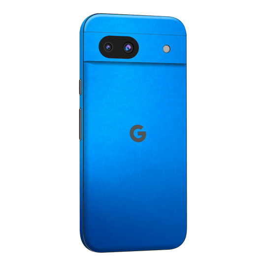 Google Pixel 8a Satin Blue Metallic Matt Matte Skin Wrap Sticker Decal Cover Protector by QSKINZ | qskinz.com