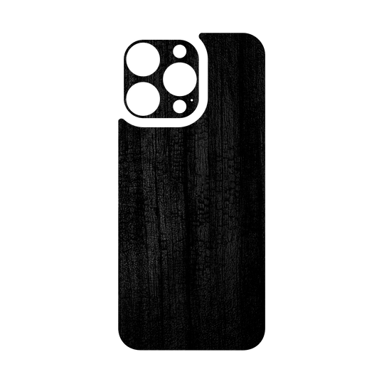 iPhone 15 PRO Qcaze - LUXURIA BLACK CHARCOAL Textured (Case + Skin Kit)