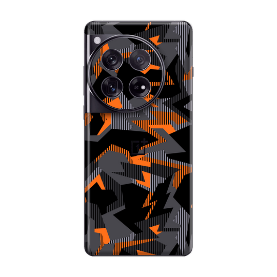 OnePlus 12 Print Printed Custom SIGNATURE Sharp-Edged Orange Camo Camouflage Skin Wrap Sticker Decal Cover Protector by QSKINZ | qskinz.com