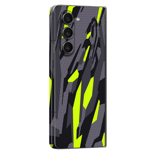Samsung Galaxy Z Fold 5 (2023) Print Printed Custom SIGNATURE Abstract Green Camouflage Skin Wrap Sticker Decal Cover Protector by EasySkinz | EasySkinz.com