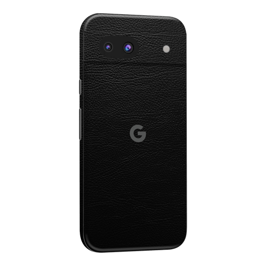 Google Pixel 8a Luxuria BLACK LEATHER Riders Skin Wrap Sticker Decal Cover Protector by QSKINZ | qskinz.com