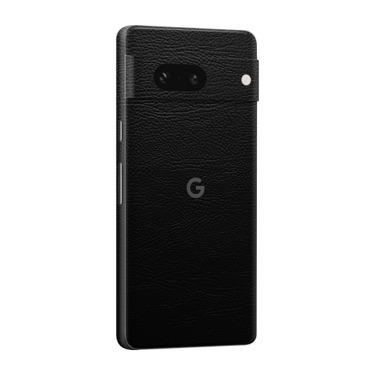 Google Pixel 7a (2023) Luxuria BLACK LEATHER Riders Skin Wrap Sticker Decal Cover Protector by EasySkinz | EasySkinz.com