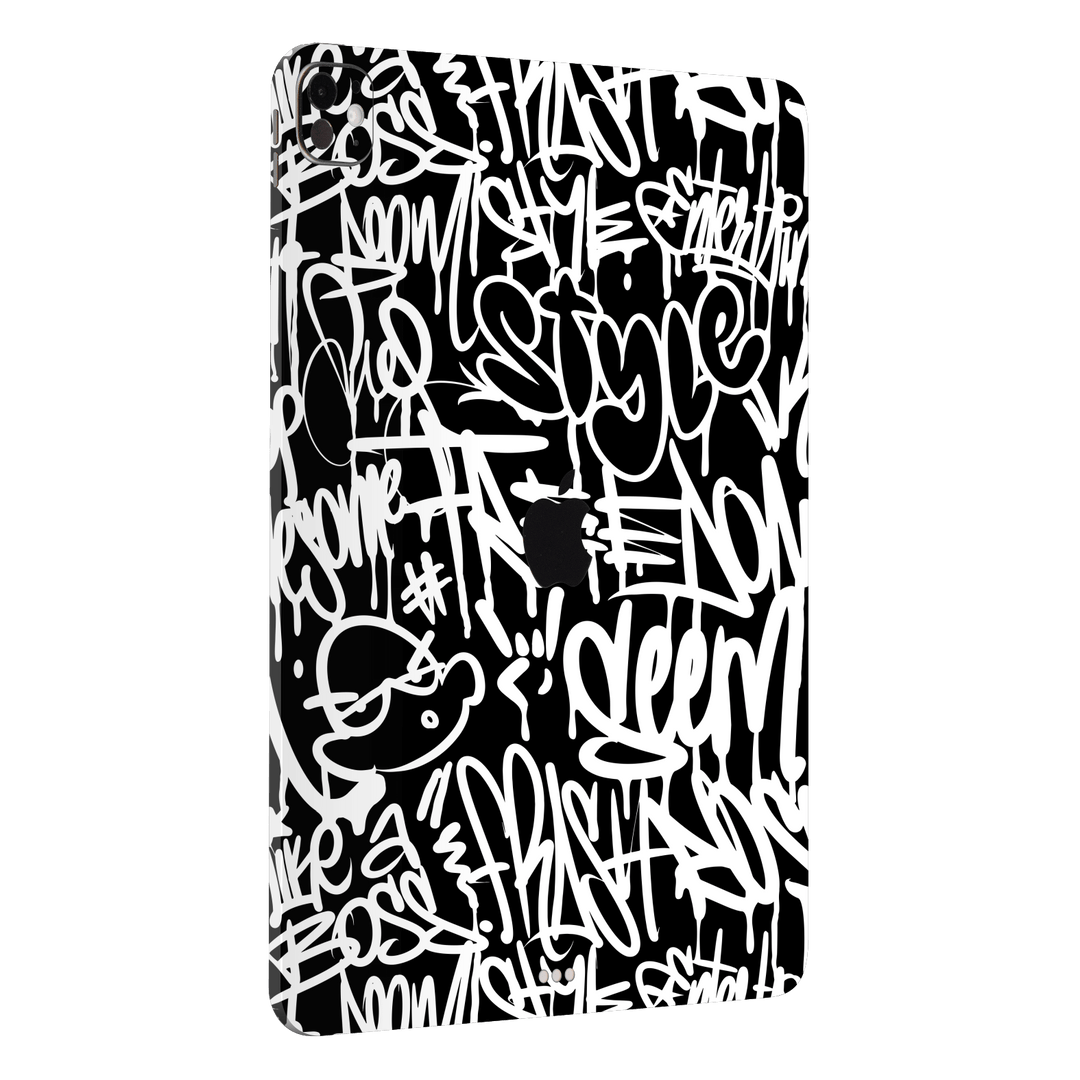 iPad PRO 13" (M4) Print Printed Custom SIGNATURE Monochrome Black and WhiteGraffiti Skin Wrap Sticker Decal Cover Protector by QSKINZ | qskinz.com