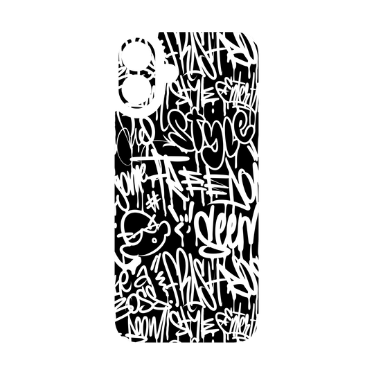 iPhone 16 Plus Qcaze - SIGNATURE Monochrome Graffiti (Case + Skin Kit)