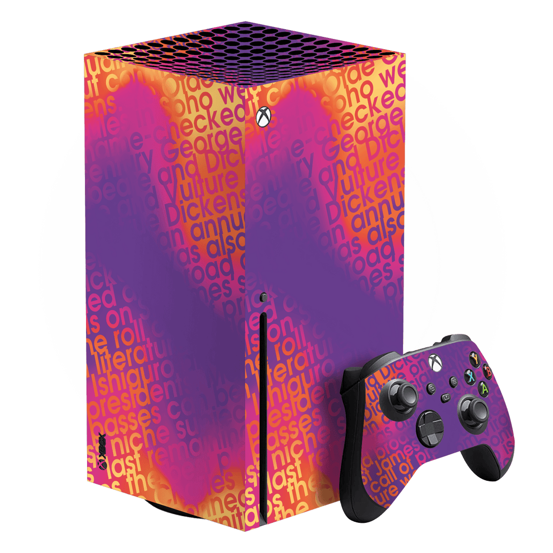 XBOX Series X Print Printed Custom SIGNATURE Inferno Swirl Gradient Skin Wrap Sticker Decal Cover Protector by QSKINZ | QSKINZ.COM