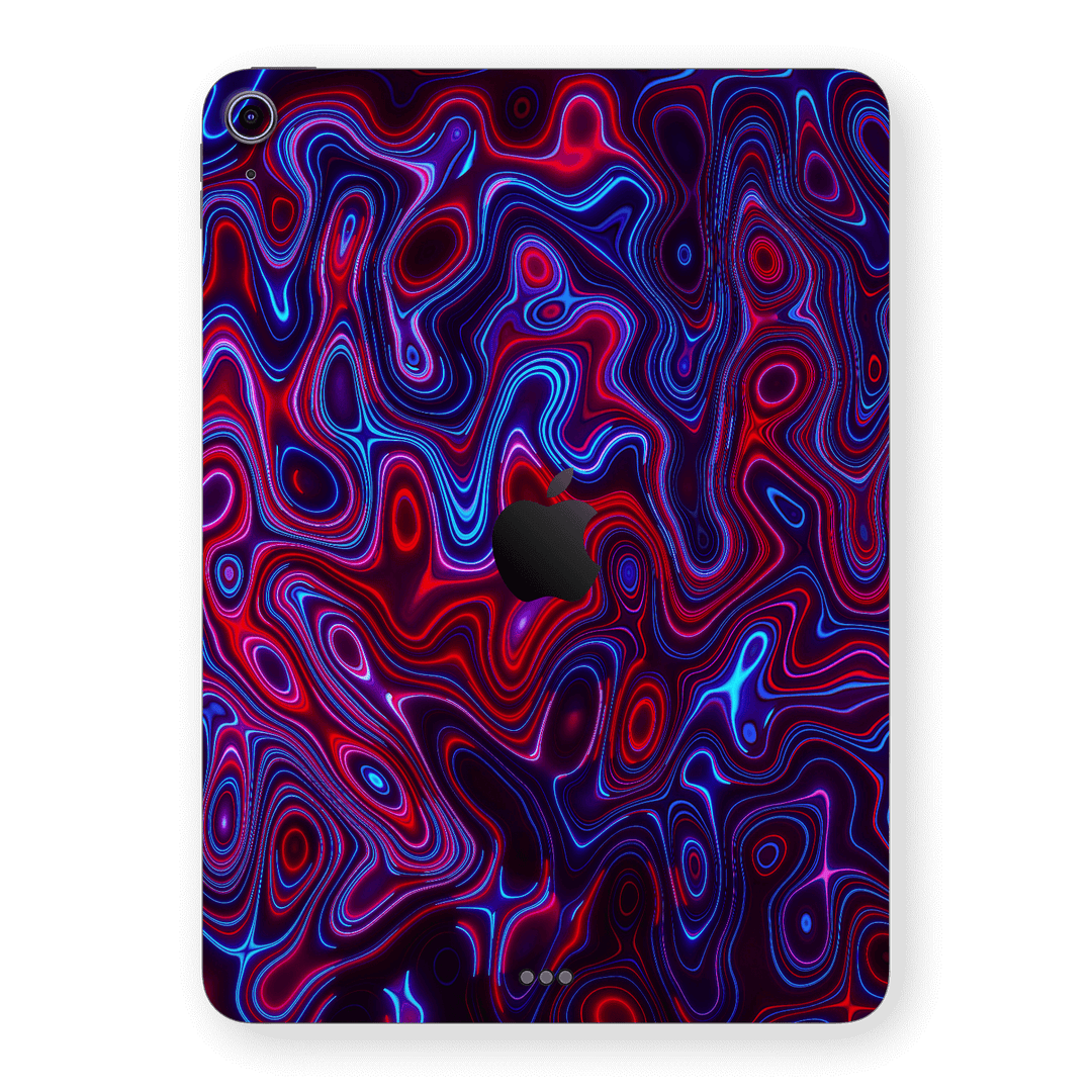 iPad Air 11” (M2) Print Printed Custom SIGNATURE Flux Fusion Purple Neon Skin Wrap Sticker Decal Cover Protector by QSKINZ | QSKINZ.COM