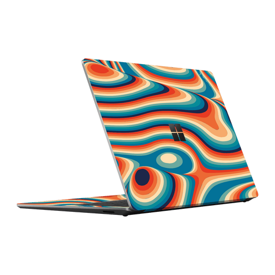 Surface Laptop 5, 15" Print Printed Custom SIGNATURE Swirltro Swirl Retro 70s 80s Warm Colours Skin Wrap Sticker Decal Cover Protector by QSKINZ | QSKINZ.COM