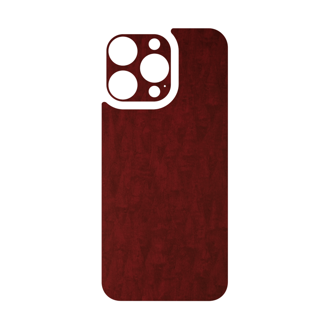 iPhone 16 PRO Qcaze - LUXURIA Scarlet Satin Wood (Case + Skin Kit)