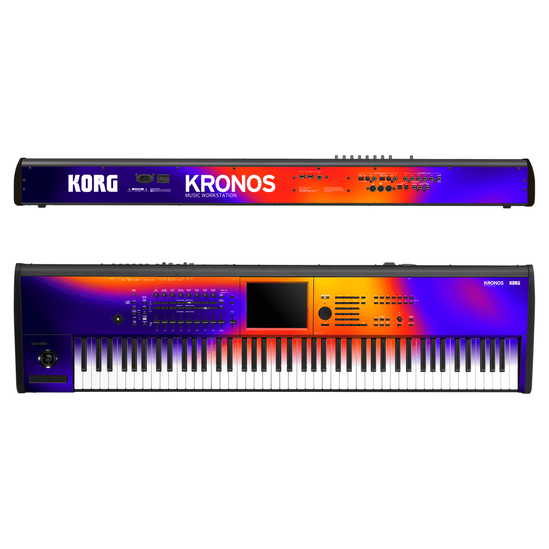 Korg Kronos 2 Music Workstation (88 keys) Print Printed Custom SIGNATURE Infrablaze Infrared Thermal Neon Skin Wrap Sticker Decal Cover Protector by Keyskinz & Jordan Rudess | QSKINZ.COM
