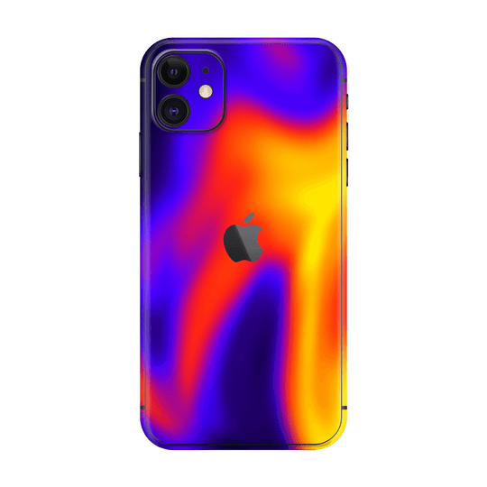 iPhone 11 Print Printed Custom SIGNATURE Infrablaze Infrared Thermal Neon Skin Wrap Sticker Decal Cover Protector by QSKINZ | QSKINZ.COM