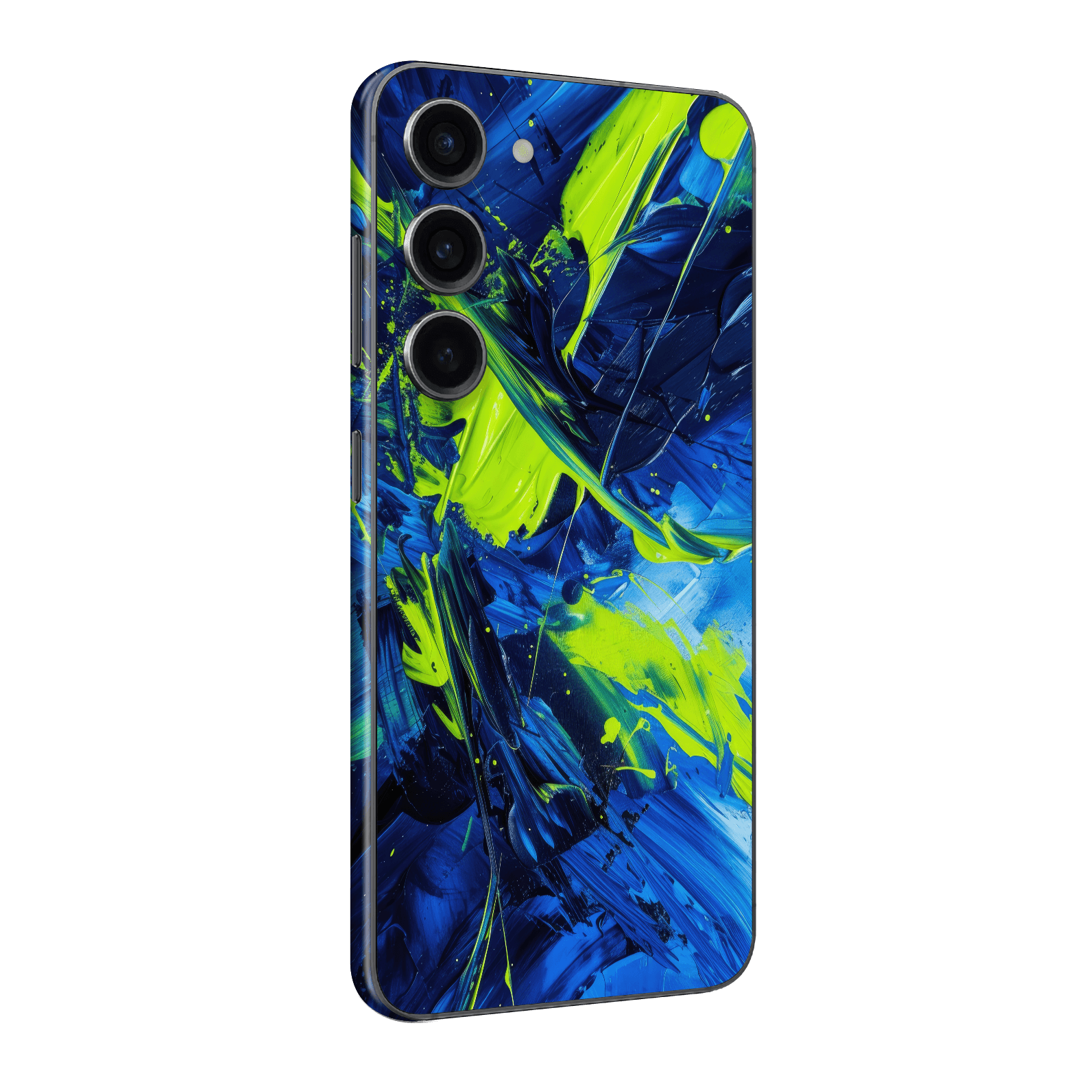 Samsung Galaxy S23+ PLUS Print Printed Custom SIGNATURE Glowquatic Neon Yellow Green Blue Skin Wrap Sticker Decal Cover Protector by QSKINZ | QSKINZ.COM