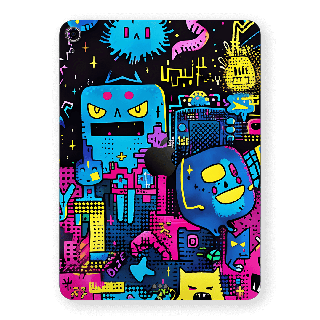 iPad Air 13” (M2) Print Printed Custom SIGNATURE Arcade Rave Gaming Gamer Pixel Skin Wrap Sticker Decal Cover Protector by QSKINZ | QSKINZ.COM