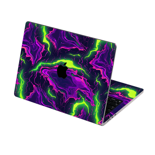 MacBook AIR 13.6" (2022/2024) Print Printed Custom SIGNATURE Twisterra Twist Neon Purple Yellow Green Anime Skin Wrap Sticker Decal Cover Protector by QSKINZ | QSKINZ.COM