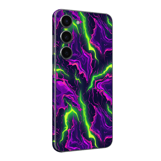 Samsung Galaxy S23+ PLUS Print Printed Custom SIGNATURE Twisterra Twist Neon Purple Yellow Green Anime Skin Wrap Sticker Decal Cover Protector by QSKINZ | QSKINZ.COM