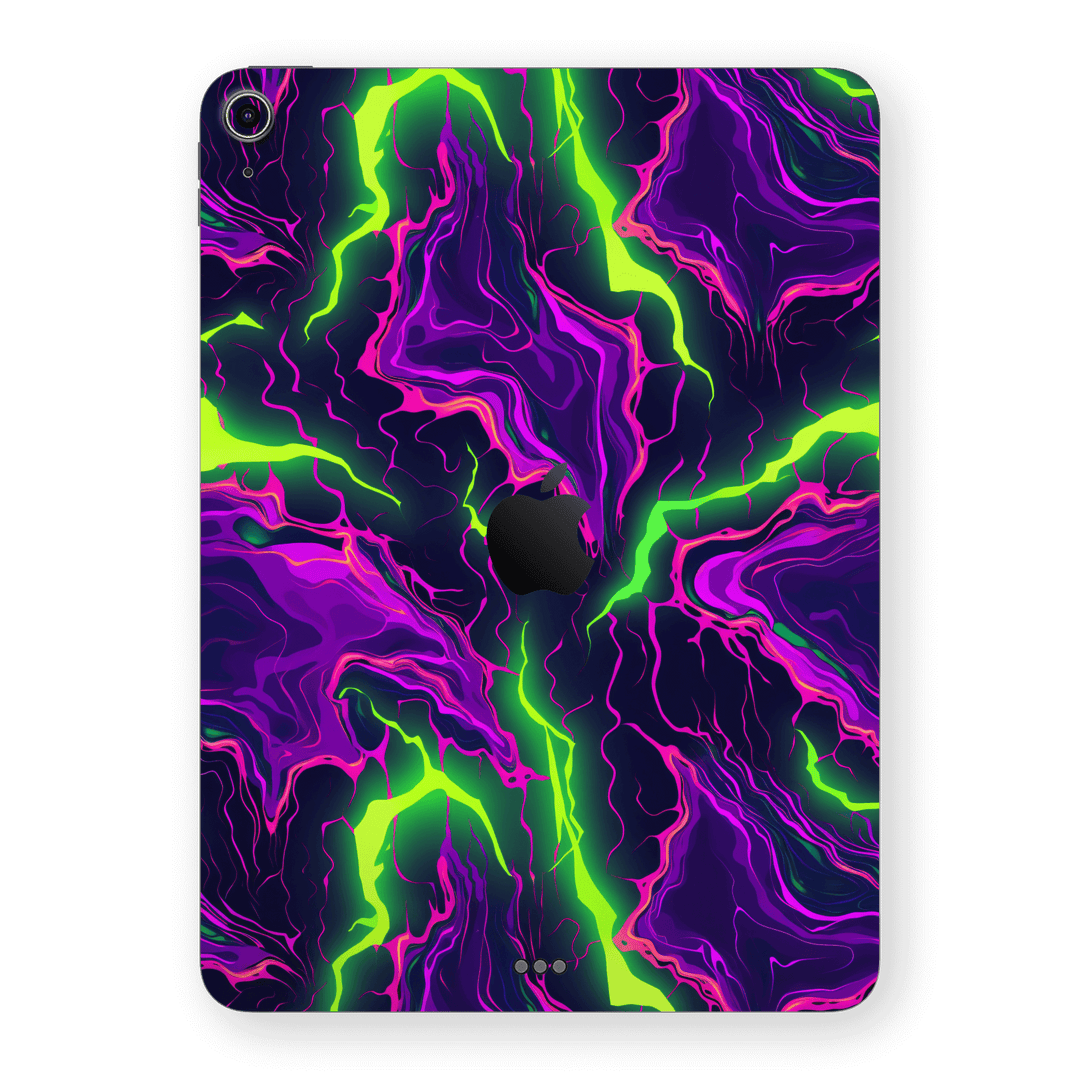 iPad Air 13” (M2) Print Printed Custom SIGNATURE Twisterra Twist Neon Purple Yellow Green Anime Skin Wrap Sticker Decal Cover Protector by QSKINZ | QSKINZ.COM