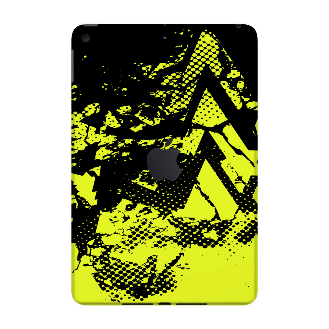 iPad Mini 5 Print Printed Custom SIGNATURE Grunge Yellow Green Trace Skin Wrap Sticker Decal Cover Protector by QSKINZ | QSKINZ.COM