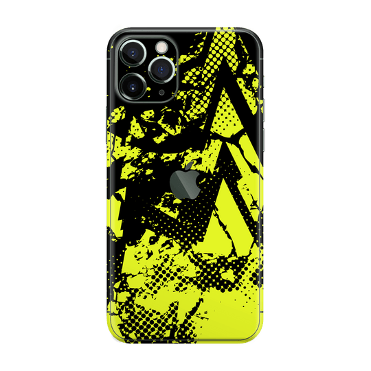 iPhone 11 Pro MAX Print Printed Custom SIGNATURE Grunge Yellow Green Trace Skin Wrap Sticker Decal Cover Protector by QSKINZ | QSKINZ.COM