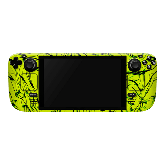 Steam Deck Print Printed Custom SIGNATURE Hypnotic Green Electric Jade Skin Wrap Sticker Decal Cover Protector by QSKINZ | QSKINZ.COM