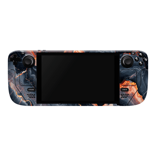 Steam Deck Print Printed Custom SIGNATURE Terra Noir Stone Marble Skin Wrap Sticker Decal Cover Protector by QSKINZ | QSKINZ.COM