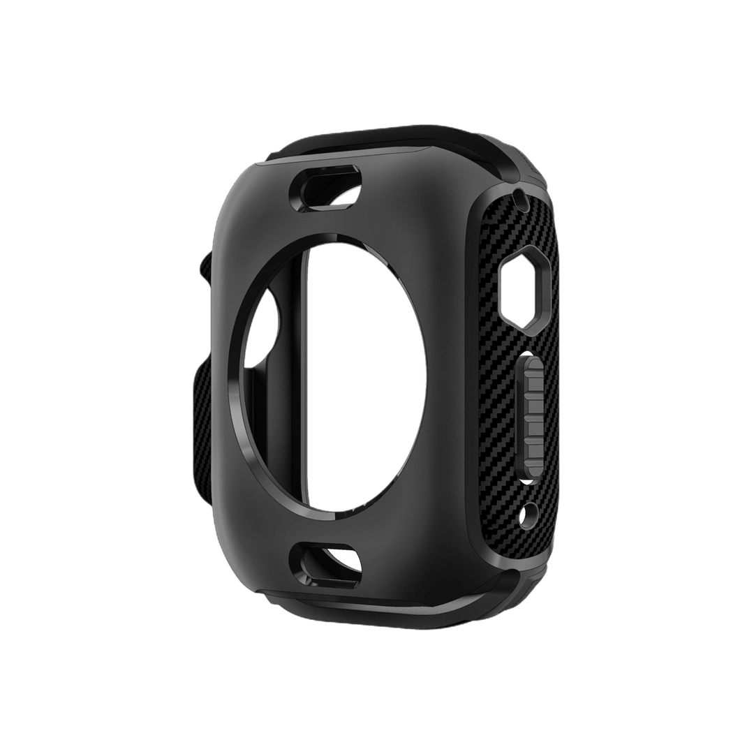 Apple Watch Ultra 49mm silicone cover by Qskinz, shock-absorbing and scratch resistant design.