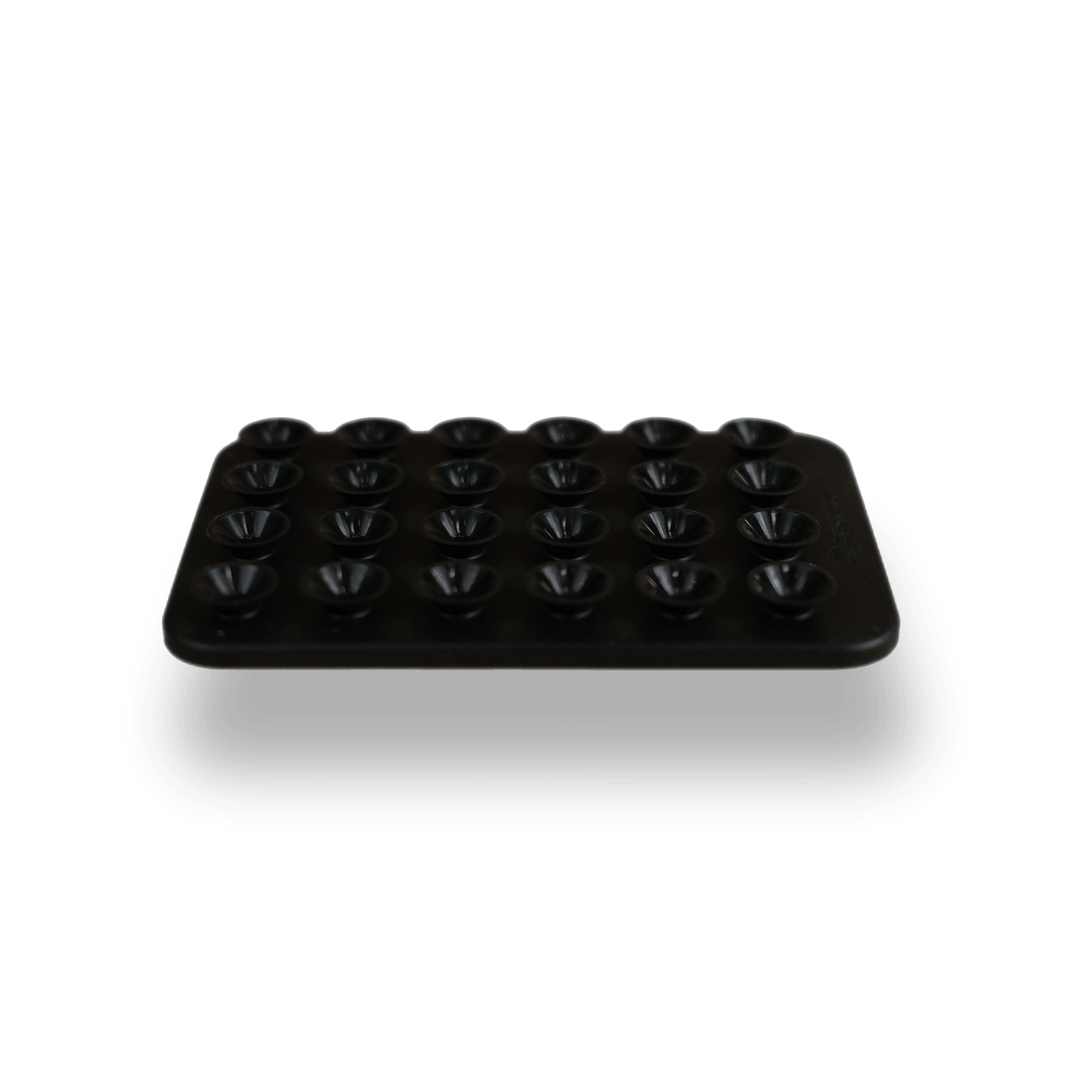 Black Soft Touch Liquid Silicone MagSafe Suction Mount by Qskinz