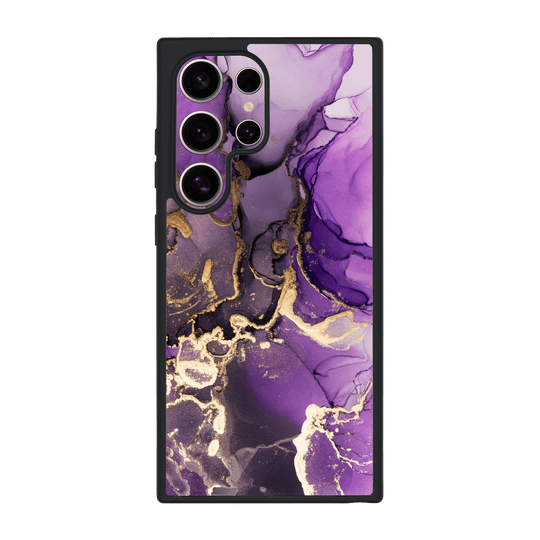 Galaxy S24 ULTRA Qcaze Print Printed Custom SIGNATURE AGATE GEODE Purple-Gold Case by QSKINZ | qskinz.com