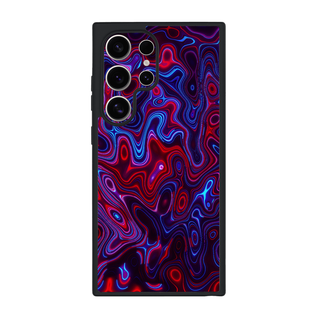 Galaxy S24 ULTRA Qcaze Print Printed Custom SIGNATURE Flux Fusion Purple Neon Case by QSKINZ | QSKINZ.COM