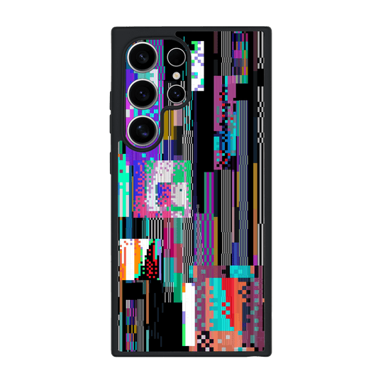 Galaxy S24 ULTRA Qcaze Print Printed Custom SIGNATURE Glitchscape Glitch No Signal Colours Case by QSKINZ | QSKINZ.COM